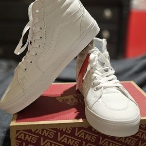 Vans White High-Top Sneakers